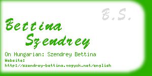 bettina szendrey business card